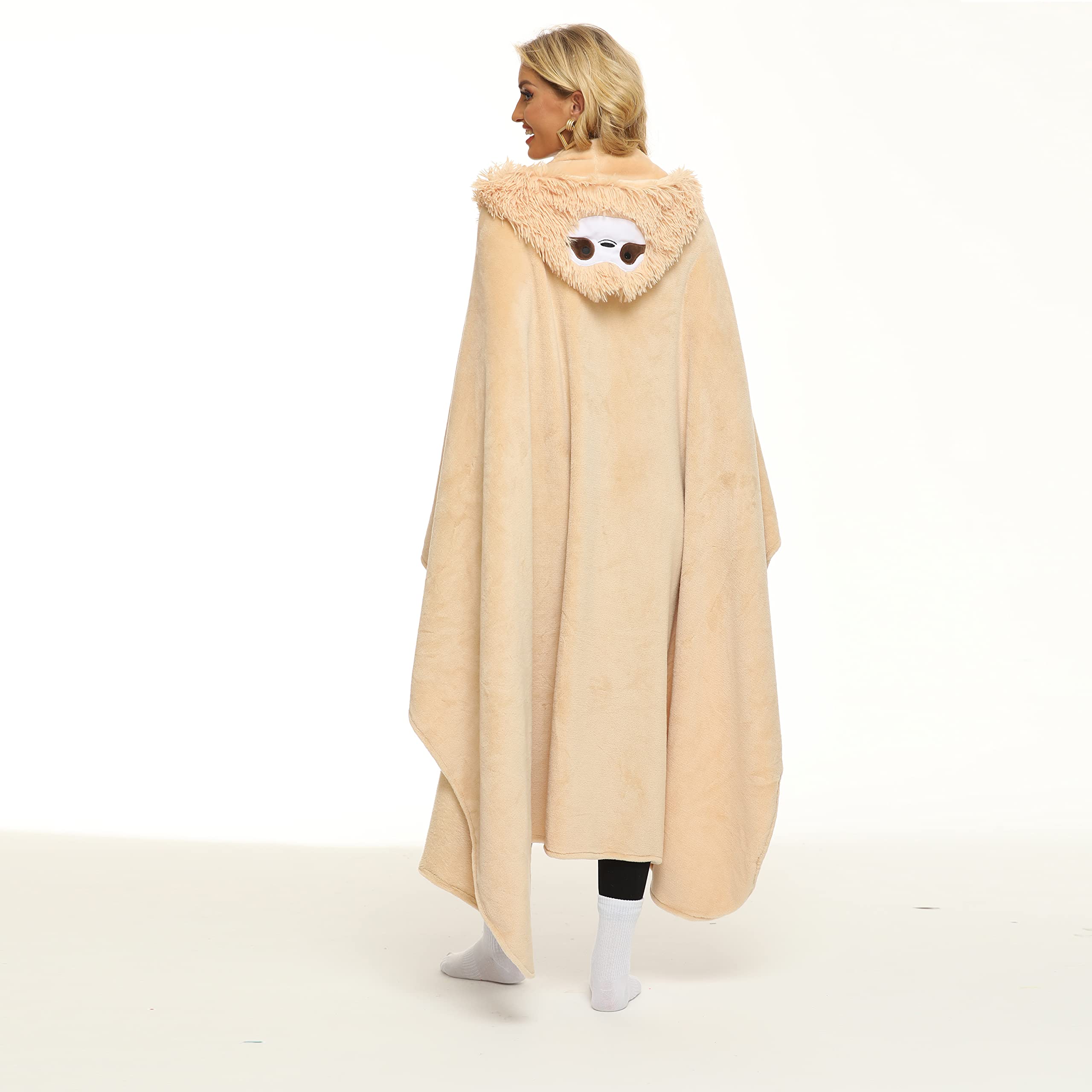 Moyel Sloth Blanket Fuzzy Soft Warm Wearable Hooded Blanket Birthday Gifts for Women Christmas Valentines Day Mothers Day Mom Gifts Sloth Gifts for Mom Friend Wife Sister Granddaughter Girlfriend