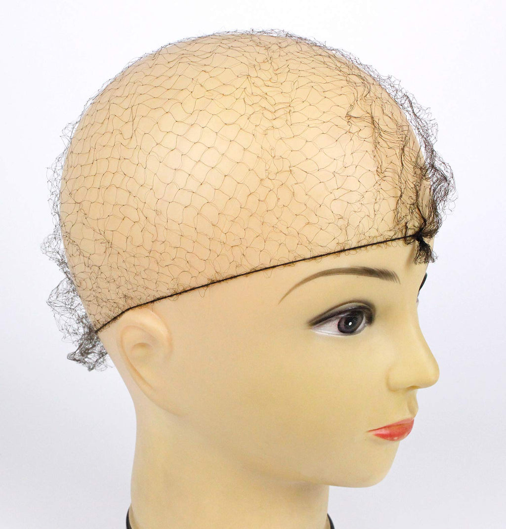 Yes!Fresh Hair Net 144Pcs, Lightweight, 22" Hair Nets Elasticity Invisible Elastic Mesh for Food Service, Ballet Bun, Sleeping, Women and Wig, Nylon Invisible Hairnet(Brown)