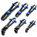 Orion Motor Tech 6-Piece Long Reach Hose Pinch Off Pliers Set for Flexible Brake, Fuel, Coolant Hoses Maintenance With Straight and 90° Options