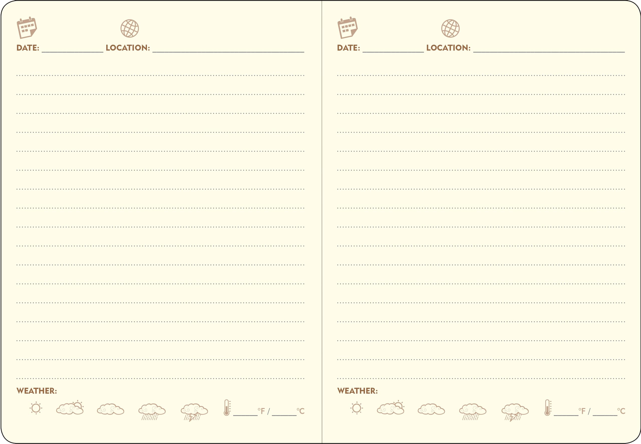 Page-A-Day Artisan Travel Journal (Diary, Vegan Leather Notebook)