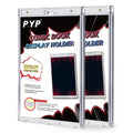 P.Y.P PROTECT YOU PLAY 2pcs Magnetic Comic Book Display Cabinets - Crystal Clear One Touch Strip Book Holder, UV Protection Comic Book Slab Protectors, Wall Mounted Frame, Fits Most
