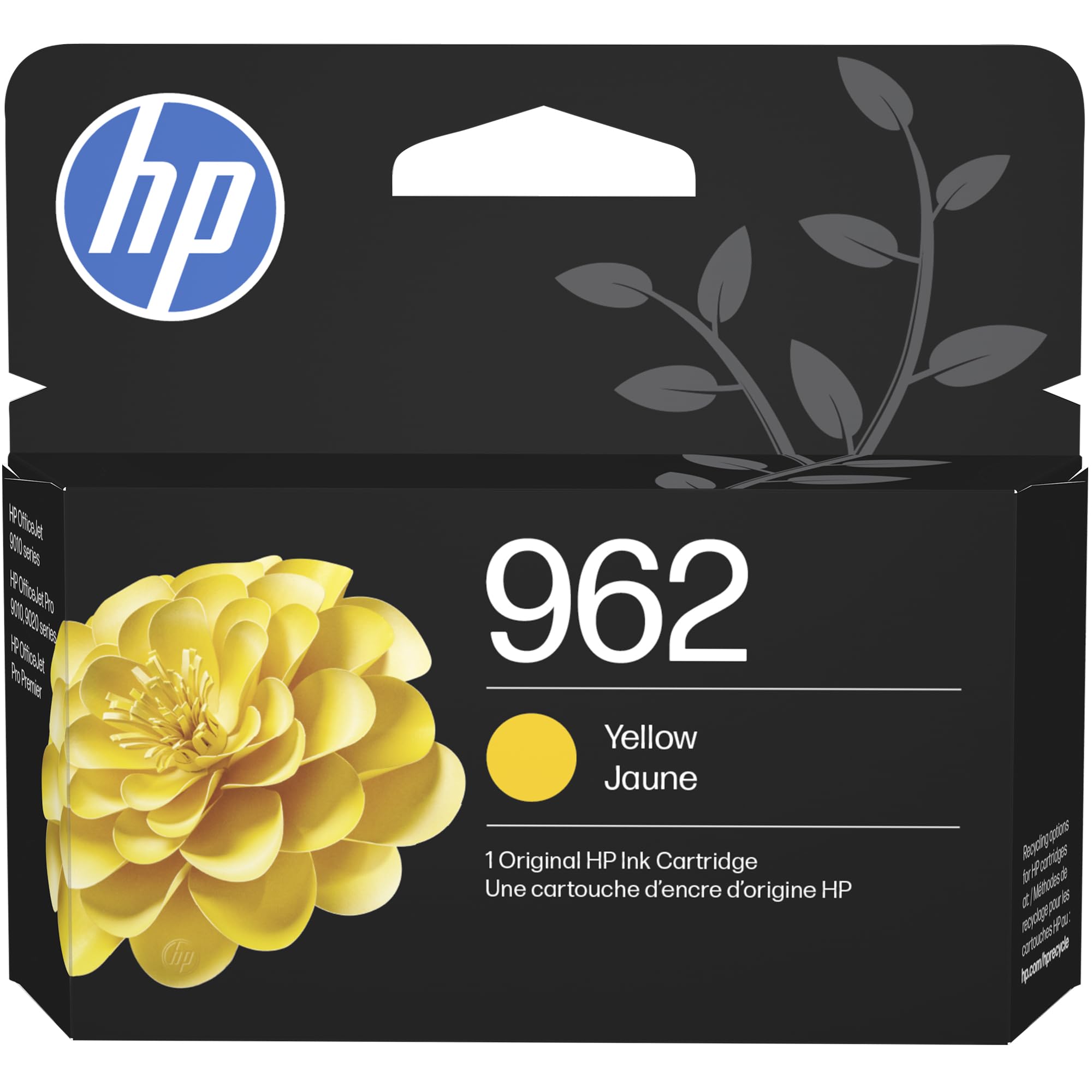 Original HP 962 Yellow Ink Cartridge | Works with HP OfficeJet 9010 Series, HP OfficeJet Pro 9010, 9020 Series | Eligible for Instant Ink | 3HZ98AN