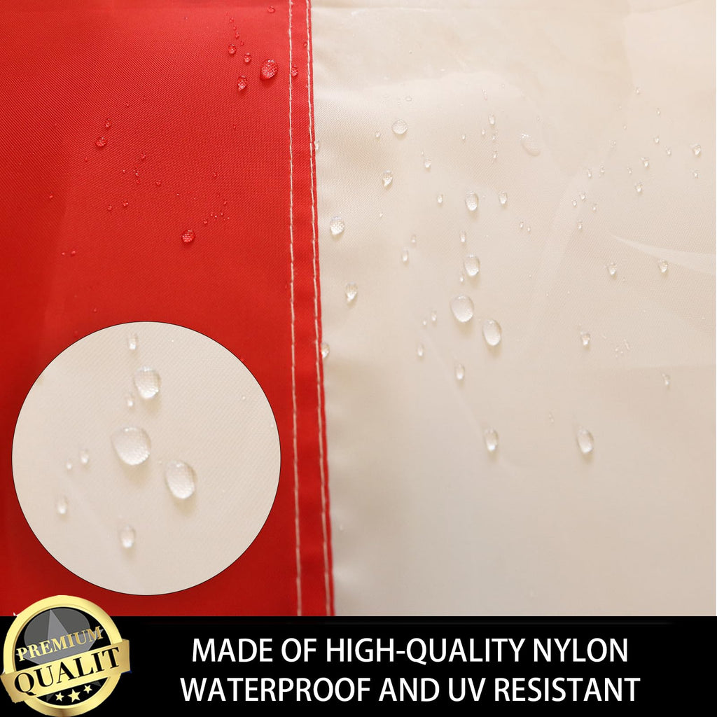 Canada Deluxe Super Tough Made Heavy Duty Canada Flag Heavy Duty Flag - Vivid Color and Four Rows Stitches For Fly End Two Rows Stitches - Canadian National Flags embroidery Maple Feaf,polyester Cloth Longest Lasting with Brass Grommets (Polyester- 3x5ft