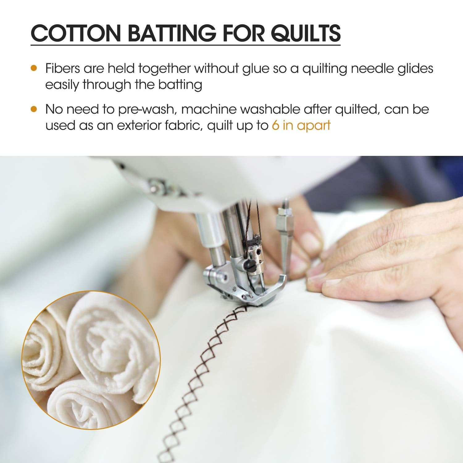 Blosail 90 Inches X 108 Inches Natural Cotton Quilt Batting for Quilting, Craft Patchwork & Quilts – Soft & Breathable for All Season Use