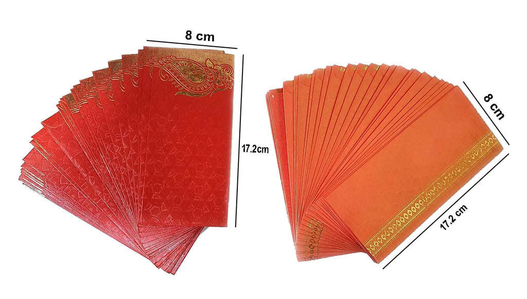 eSplanade Money Gift Envelopes - Multi Color Pack of 50 Premium Designer Envelopes