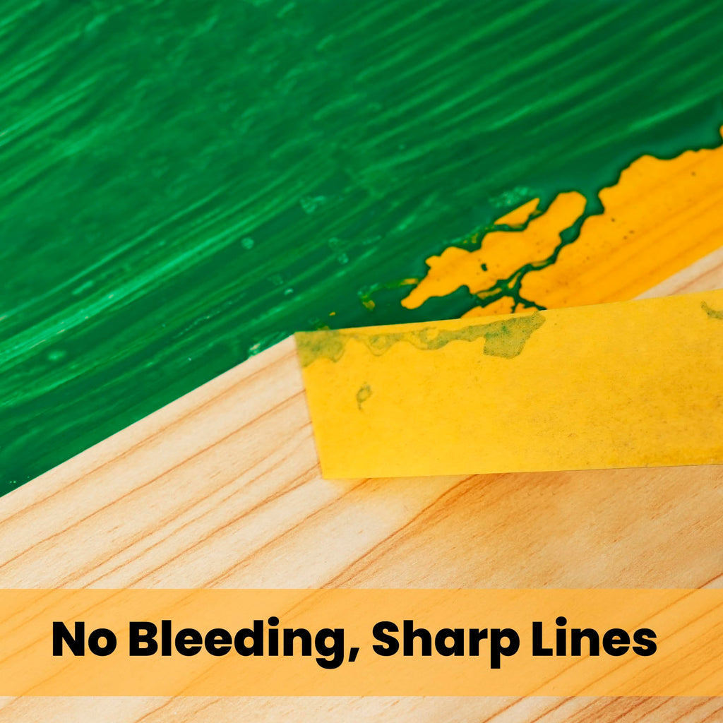 TAPEBEAR Delicate Surface Advanced Masking Tape 0.7" x 55m, Orange Washi Tape Indoor Painters Tape Decorating with No Paint Bleed, Sharp Lines, Surface Damage-Free, Low Tack, 6Rolls