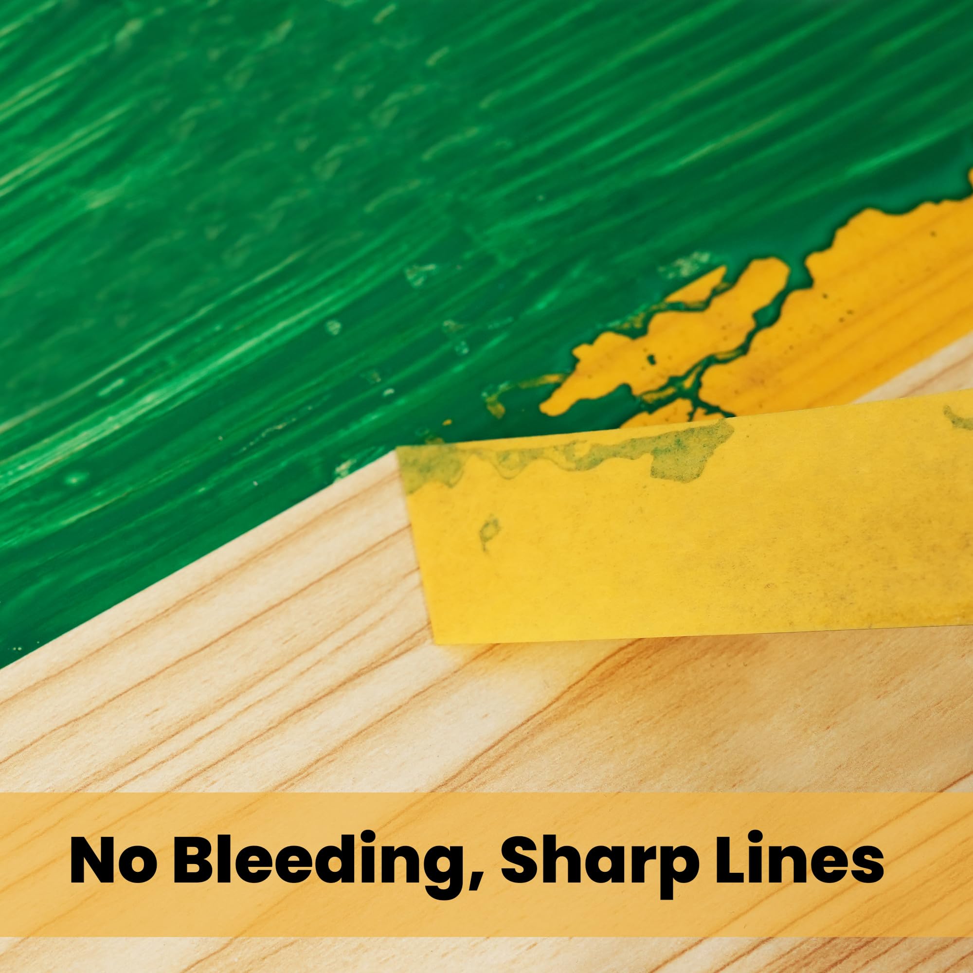 TAPEBEAR Delicate Surface Advanced Masking Tape 0.7" x 55m, Orange Washi Tape Indoor Painters Tape Decorating with No Paint Bleed, Sharp Lines, Surface Damage-Free, Low Tack, 6Rolls