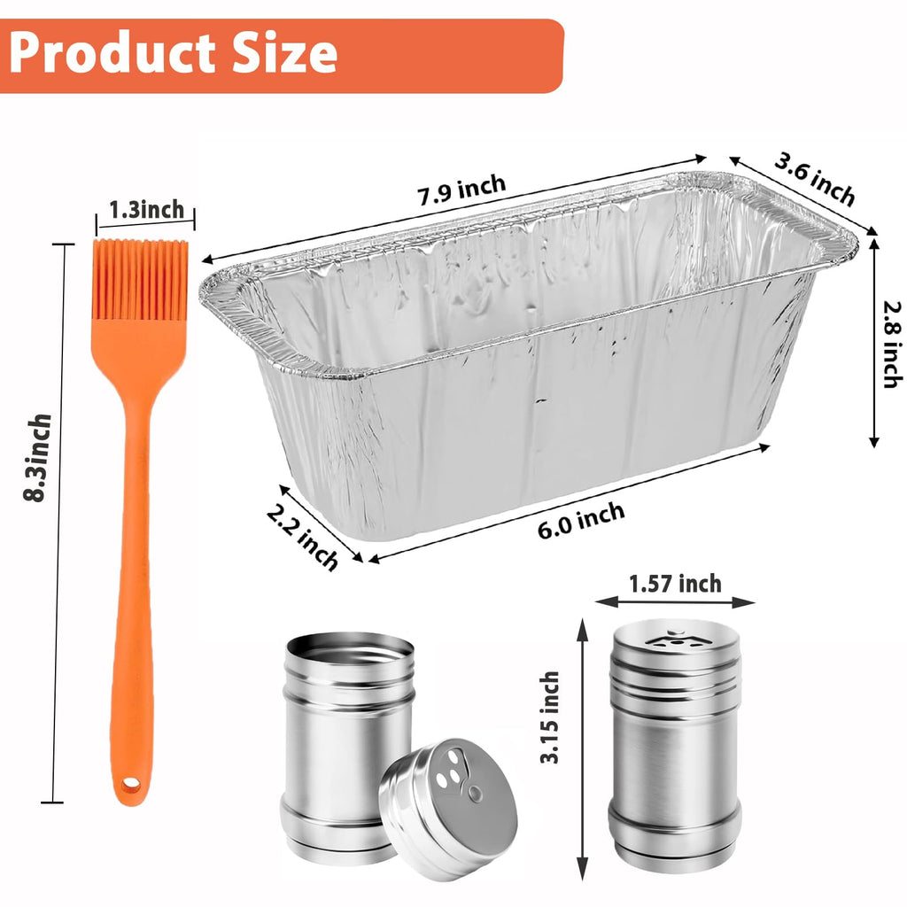 40 Pack Drip Pan Liners for Blackstone Griddle 36" 30" 28" 22" 17", 2 Silicone Brushes, a Small Seasonings Spice Shaker, Aluminum Disposable Grease Catcher Trays,Griddle Accessories for Grilling
