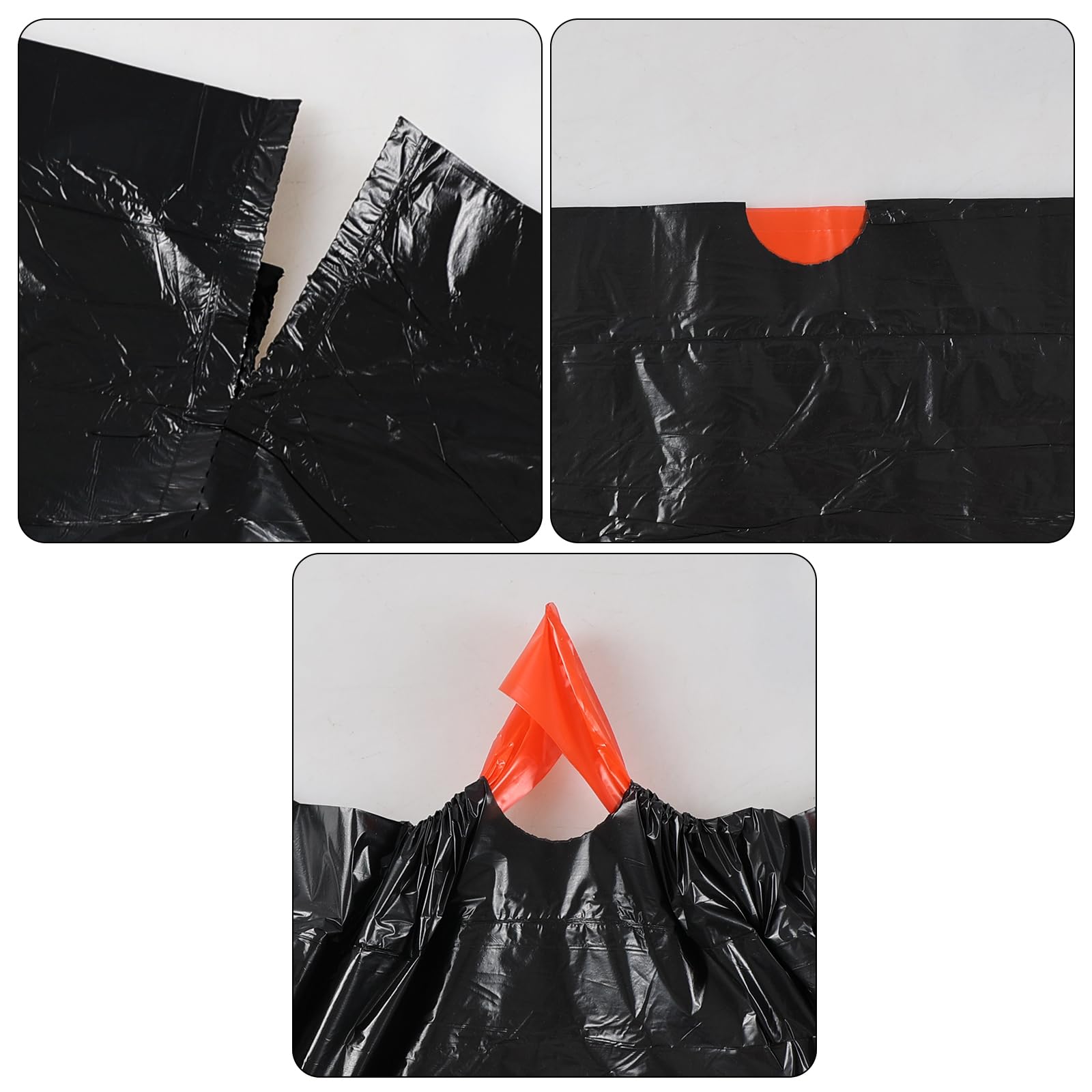 Quickquick 6 Gallon Plastic Drawstring Trash Bags, Black Garbage Bag, 110 Counts
