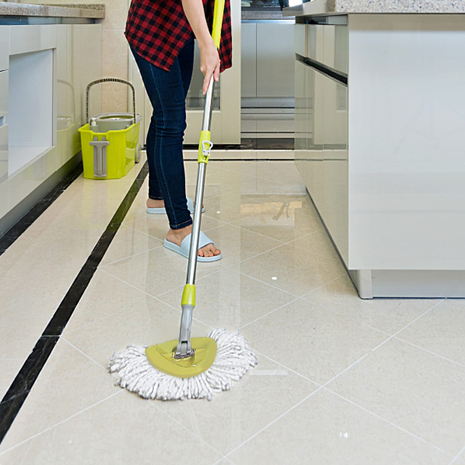 4 Pack EasyWring Spin Mop Refill - Mop Replacement Head,Microfiber Spin Mop Refills, Mop Easy Cleaning Floor Head Mop,Mops Head for Floor Cleaning