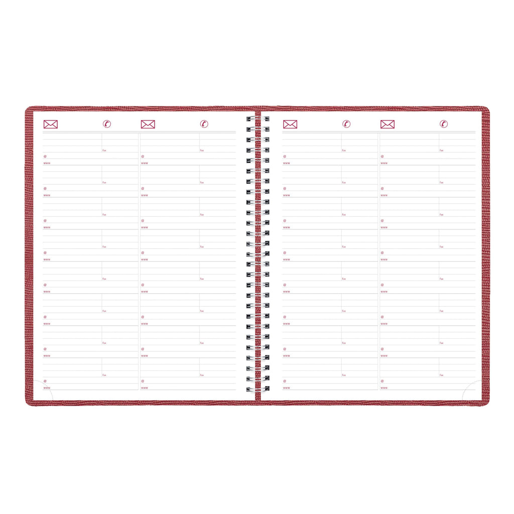 Brownline® 2026 Essential Weekly Planner, Appointment Book, 12 Months, January to December, Twin-Wire Binding, 11" x 8.5", Red (CB950.RED-26)
