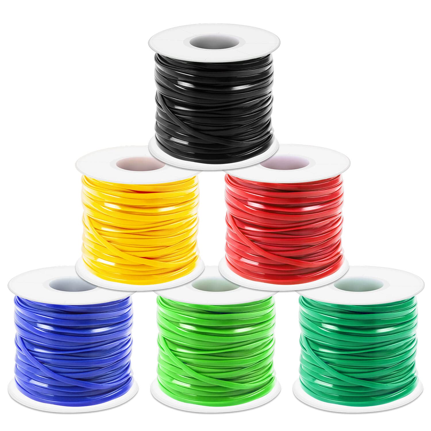 Lanyard String Kit, Cridoz 6Pack Plastic Lacing Cord Gimp String Lanyard Weaving Kit for Boondoggle, Bracelets, Keychains, Crafts