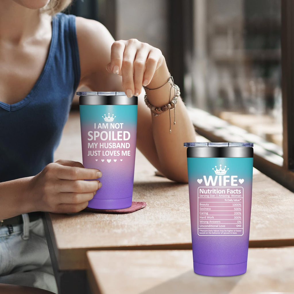 Grifarny Wife Gifts - Valentines Day Gifts for Her - Christmas, Mothers Day, Anniversary, Birthday Gift for Wife - Wifey Tumbler 20oz