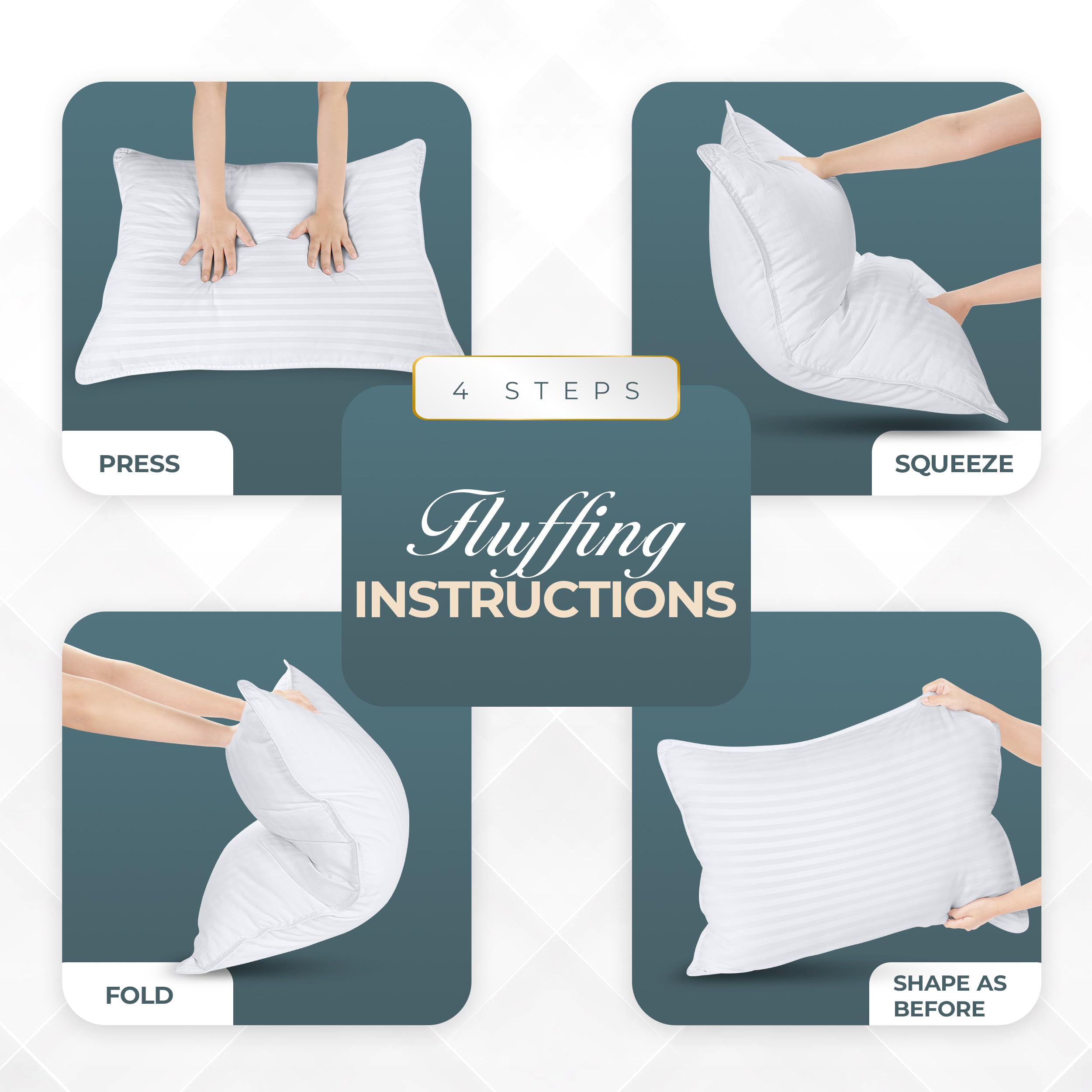 Utopia Bedding Bed Pillows for Sleeping Queen Size, Set of 2, Cooling Hotel Quality, for Back, Stomach or Side Sleepers