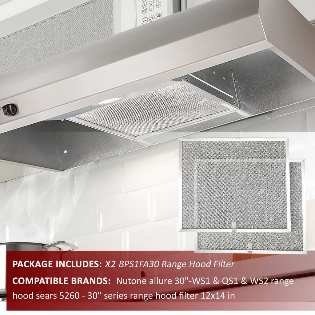 BPS1FA30 Range Hood Filter 11-3/4" x 14-1/4" x 3/8" Compatible with Broan Range Hood – Replaces: BPS1FA30 99010299 S99010299 AP3378953 8322 S99010305 bpjdfa30 – Pack of 2