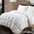 All Season Queen Size Comforter -Soft Quilted Down Alternative Breathable Duvet Insert with Corner Tabs - Luxury Hotel Collection-Reversible Fluffy Washable(88 by 88 inches,White)