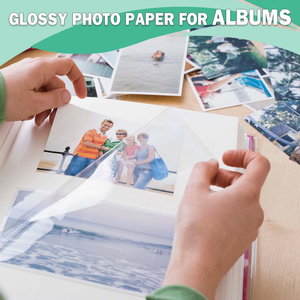 8.5x11 Glossy Photo Paper, 100 Sheets 52lb Inkjet, Letter, Pikapoka (P851110020GSY)