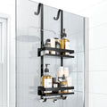 Over the Door Shower Caddy, Hanging Shower Organizer Shelf Basket Storage Rack for Frameless Glass Black Shower Caddy Hanging, Bathroom Organizers, Shower Shelves Bathroom Accessories Set,