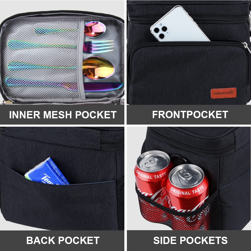 hombrima Lunch Bags, Insulated Lunch Box Cooler Bag for Kids Adults School Hiking Picnic