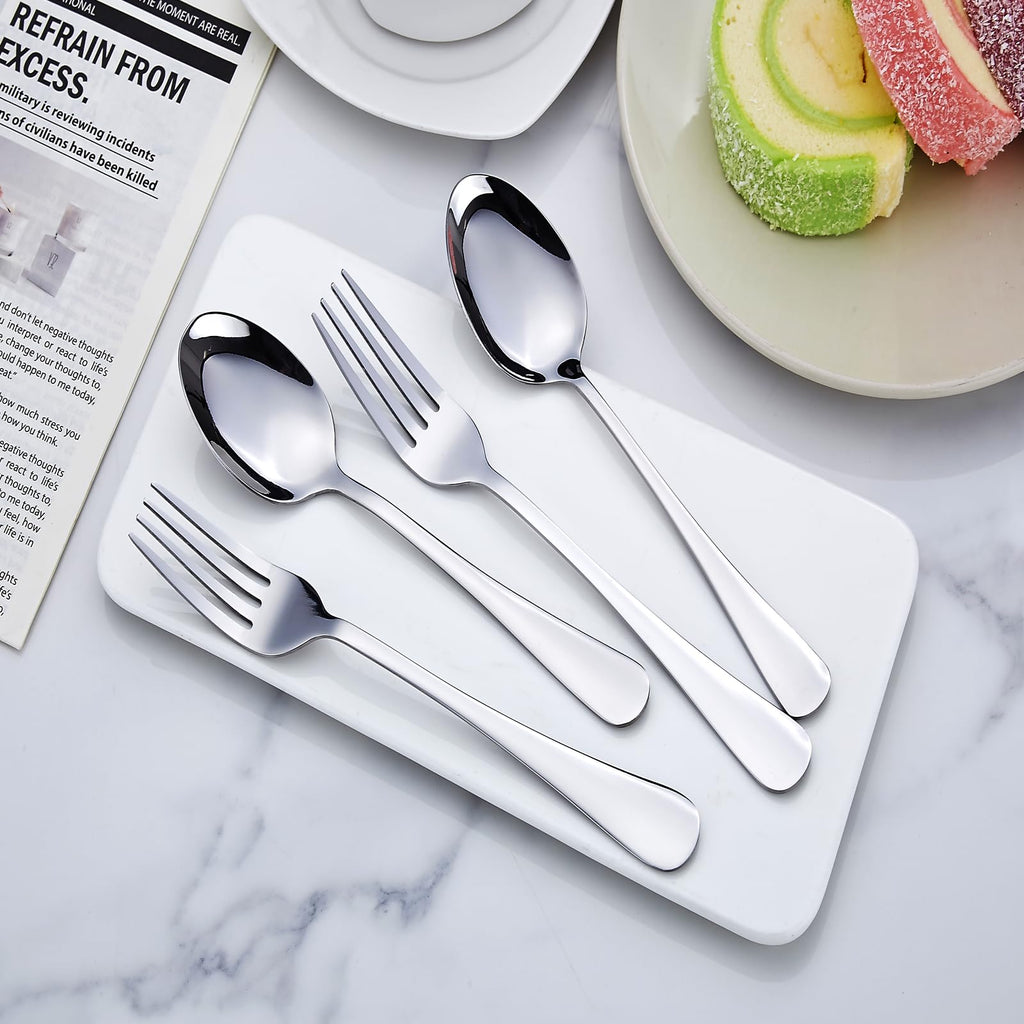 Distfeat 36 Piece Dinner Fork Set (8 Inches) - Premium Stainless Steel Cutlery Forks -Table Forks for Home or Restaurant, Mirror Polished and Dishwasher Safe