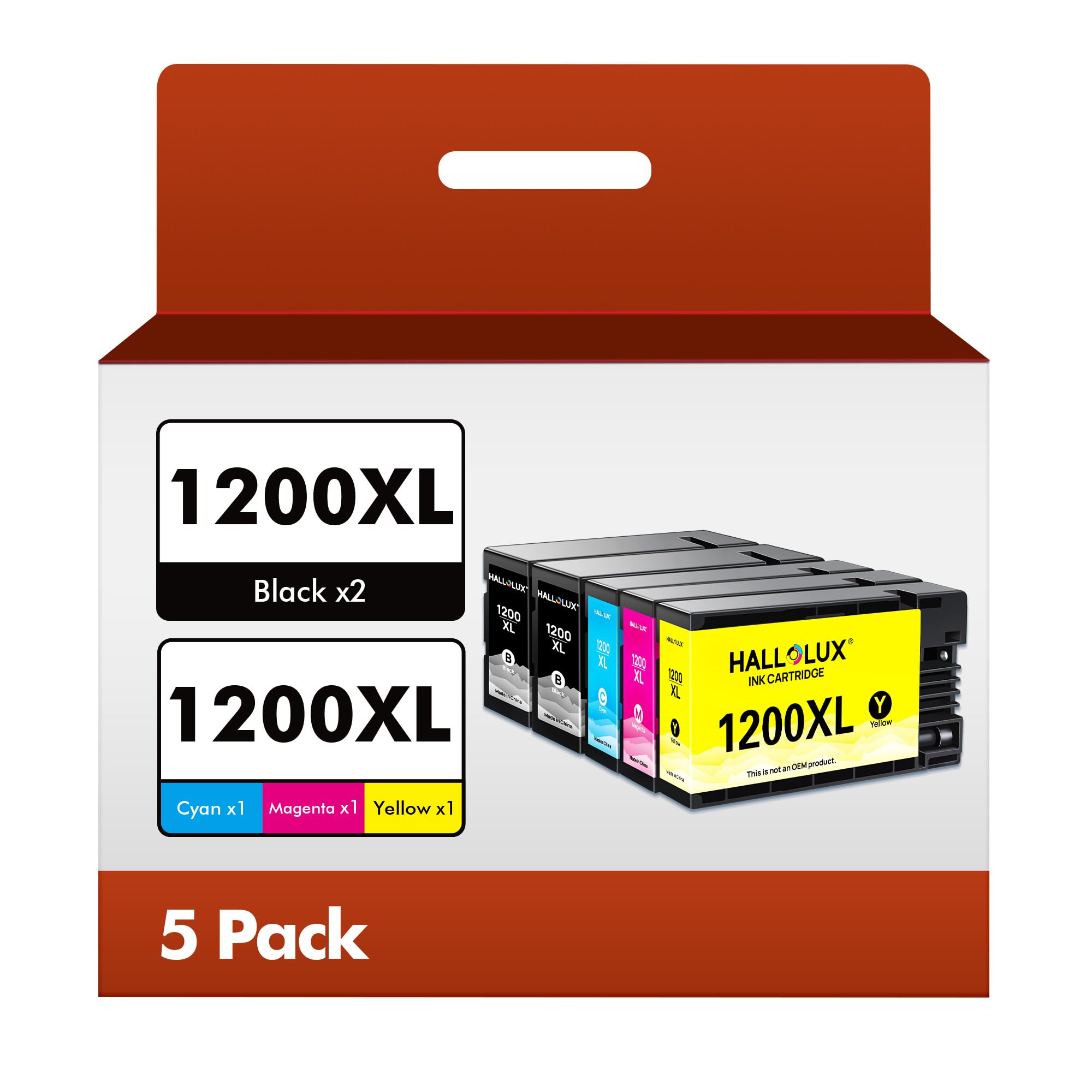 Maxify MB2120 Ink Maxify MB2720 Ink PGI 1200XL Ink Cartridge Replacement for Canon 1200 XL PGI1200 PGI1200XL Combo for Canon MAXIFY MB2720 MB2120 MB2320 MB2020 MB2350 Printer (5 Pack Combo)