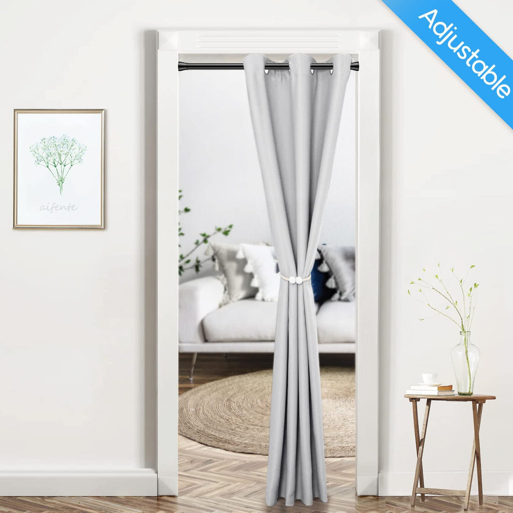 ZipGlo Tension Curtain Rod Adjustable Curtain Rod 28 to 48 Inch, Black Tension Rod Spring Curtain Tension Rod, Curtain Rod No Drill for Bathroom, Windows