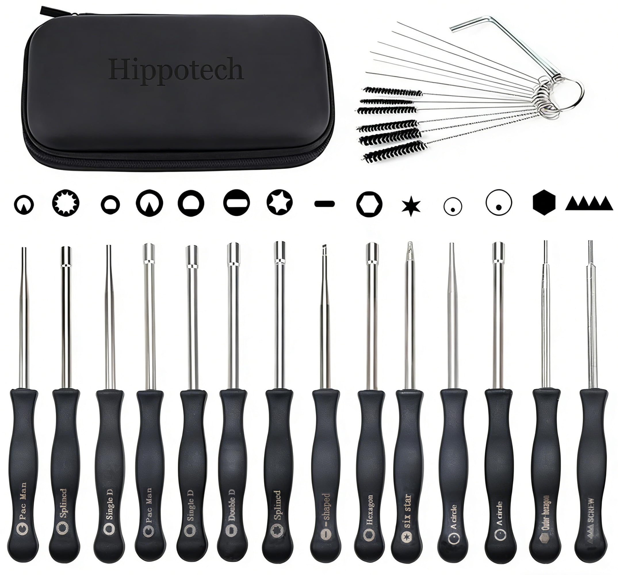 Hippotech Pack of 14 Carburetor Adjustment Tool with Screw Outer-Hexagon Scredrivers for 2-Cycle Small Engine for Poulan for Husqvarna for STIHL for Echo Trimmer Chainsaw