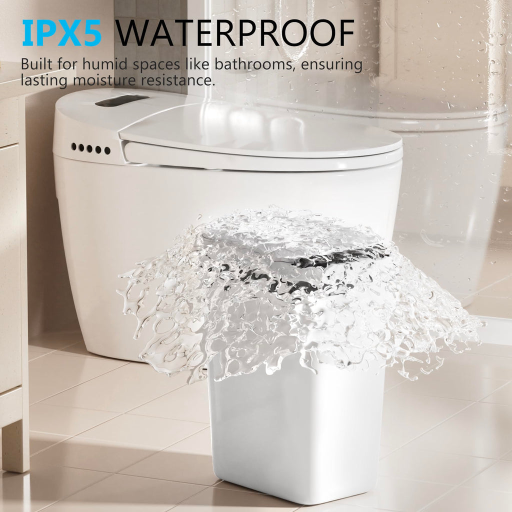 Bathroom Trash Can with Lid Touchless Automatic Garbage Can, 2.6 Gallon Slim Waterproof Motion Sensor Smart Trash Can, Small Plastic Trash Bin for Bedroom, Living Room