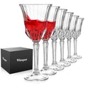 Whisquor Wine Glasses Set of 6, Hand Blown Crystal Wine Glasses, Lead-Free Wine Glassware for Daily Use and Hosting Guests, Gifts for Wedding