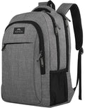 Matein Travel Laptop Backpack, Business Anti Theft Slim Durable Laptops Backpack with USB Charging Port, Water Resistant College School Computer Bag Gifts for Men & Women Fits 15.6 Inch Notebook, Grey