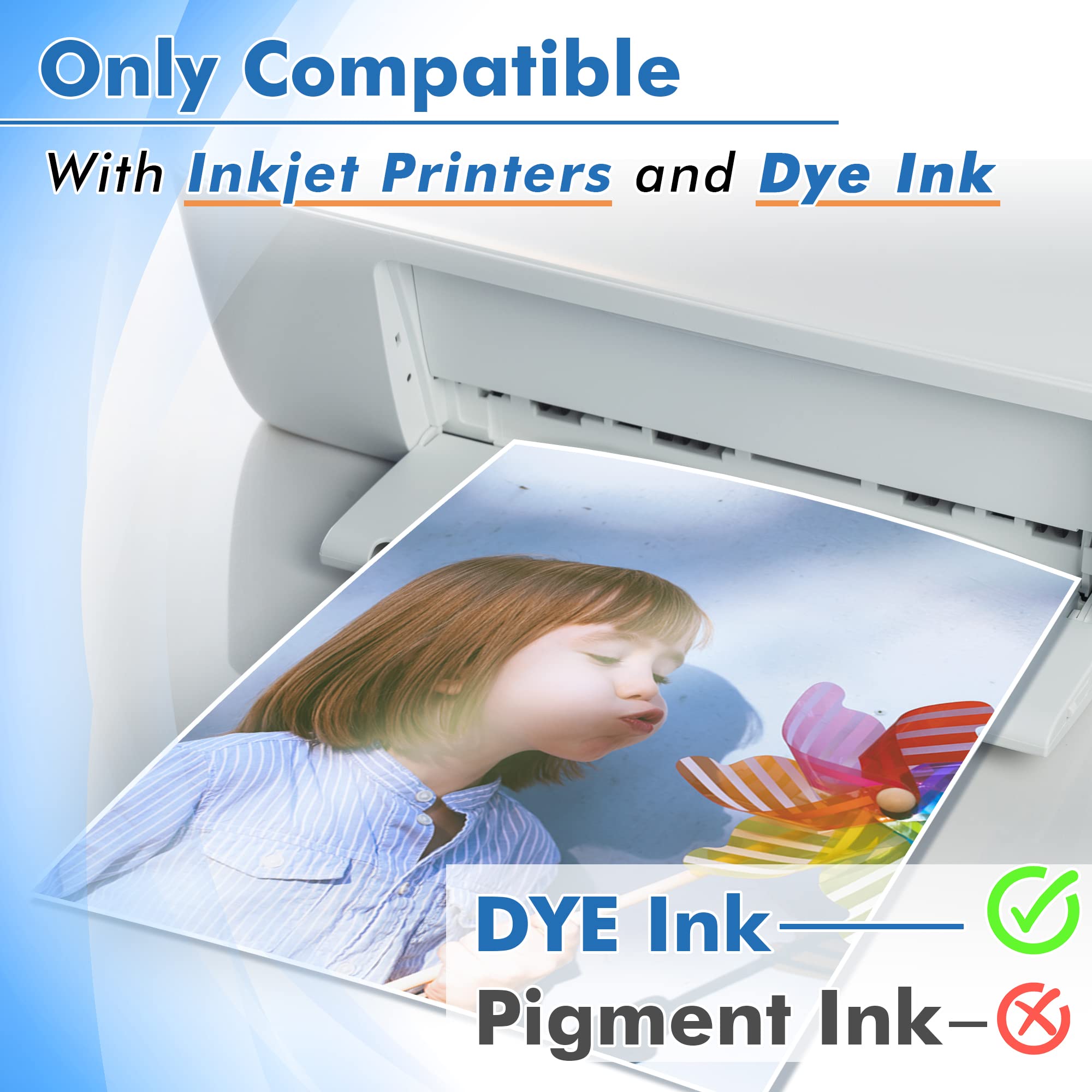 Koala Glossy Inkjet Photo Paper 8X10 Inches 48lb 100 Sheets Professional Glossy Photographic Paper Compatible with Inkjet Printer Use DYE Ink 180GSM