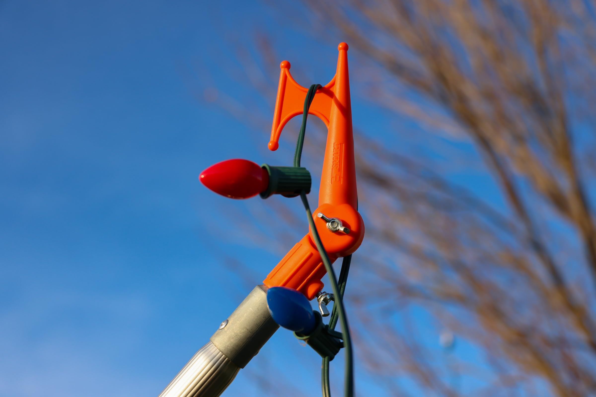 EZ SMART Handy Hook, Multi-Purpose Utility Hook, Adjustable Elbow, Screw on to Standard Thread Extension Pole for Hanging Bird Feeders, Christmas Lights, Ropes, Boats, Pool, and More