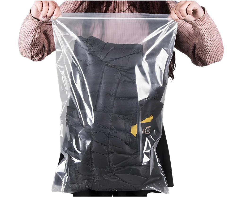15 Pieces Large 5 Gallon Plastic Zipper Storage Bags 18x24 Inches Clear Reclosable Storage Bag