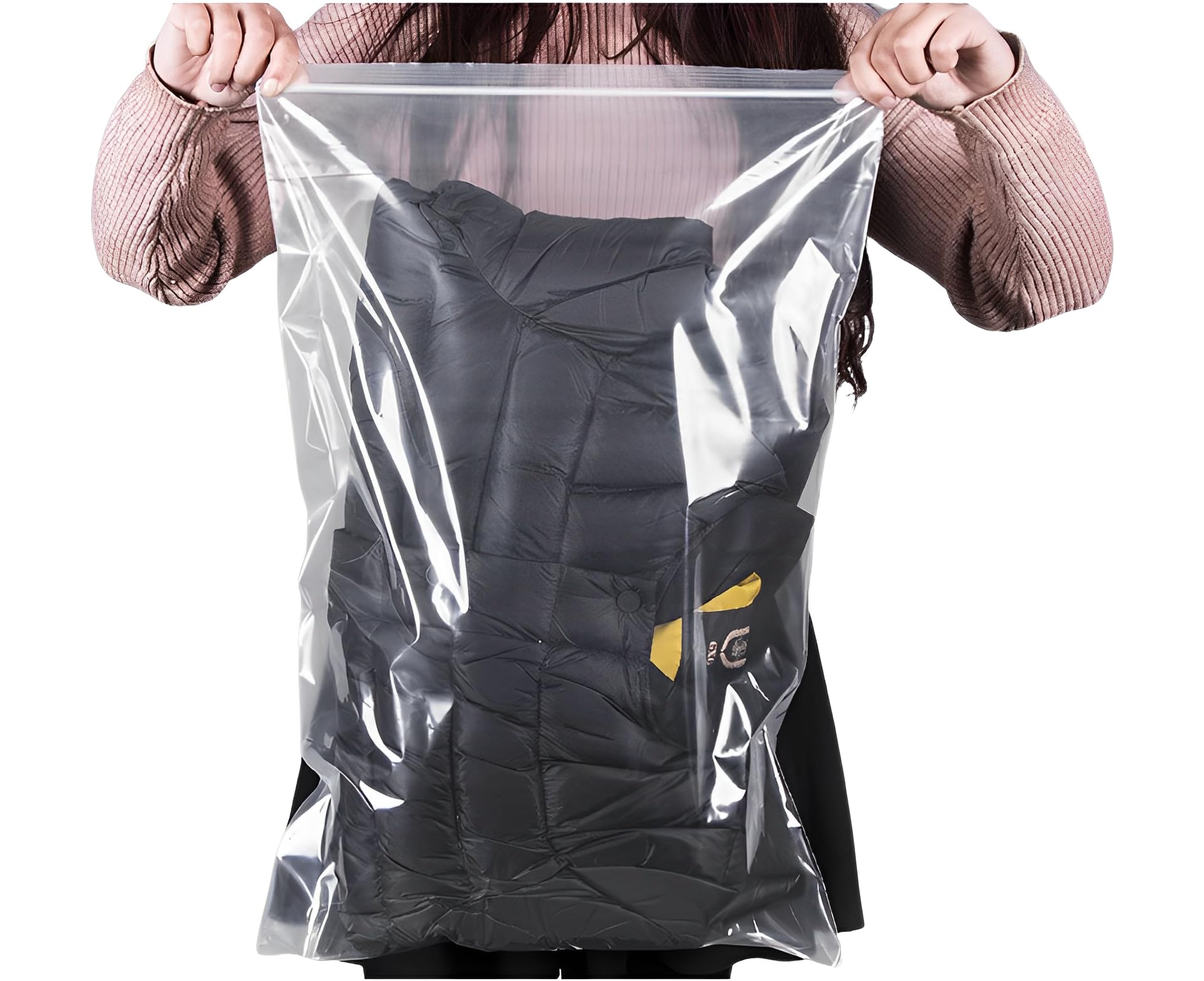 15 Pieces Large 5 Gallon Plastic Zipper Storage Bags 18x24 Inches Clear Reclosable Storage Bag