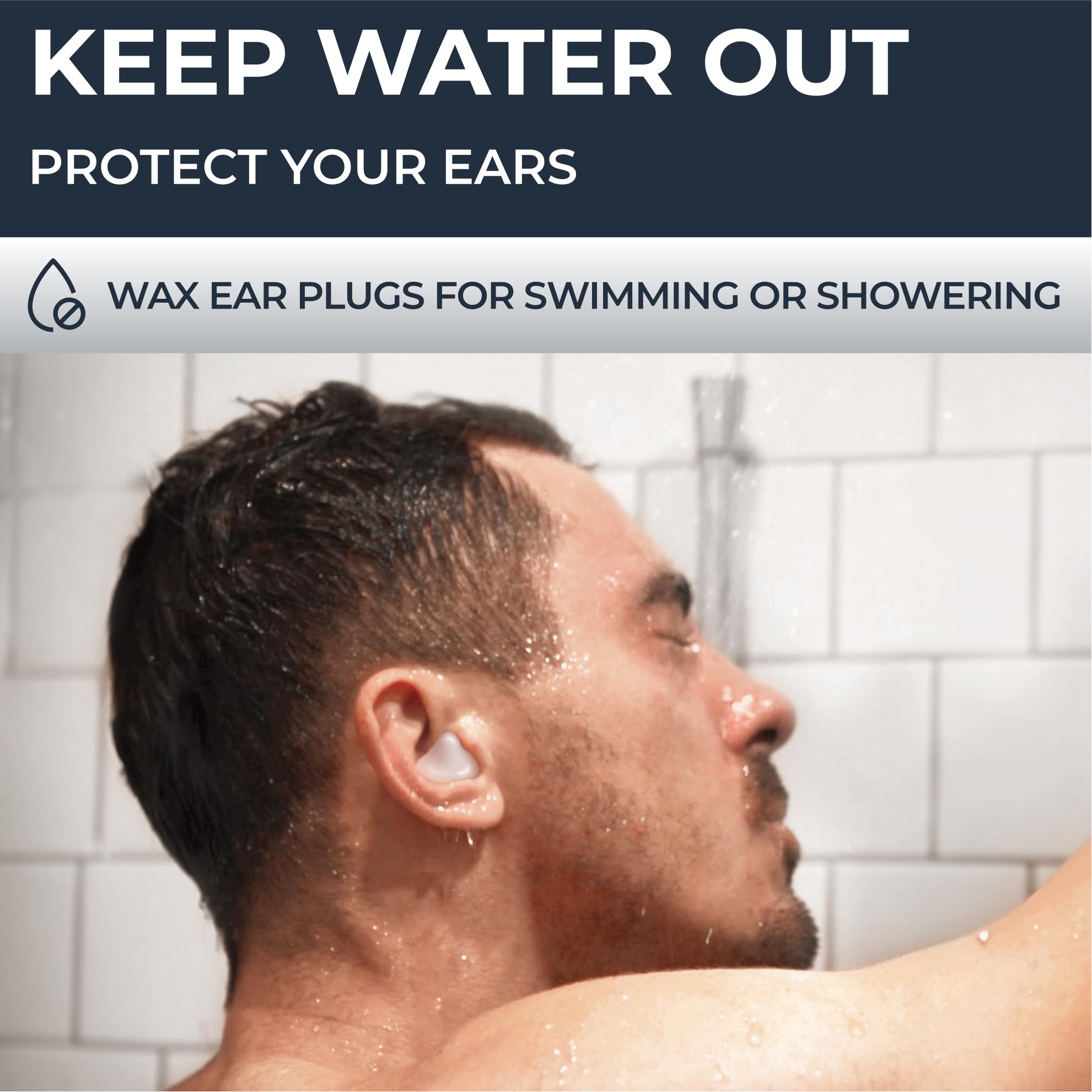 PQ Wax Ear Plugs for Sleep - 15 Silicone Wax Earplugs for Sleeping and Swimming, Gel Ear Plugs for Noise Cancelling & Ear Protection, Sleeping Earplugs with Sound Blocking Level of 32 Db (15 Pillows)