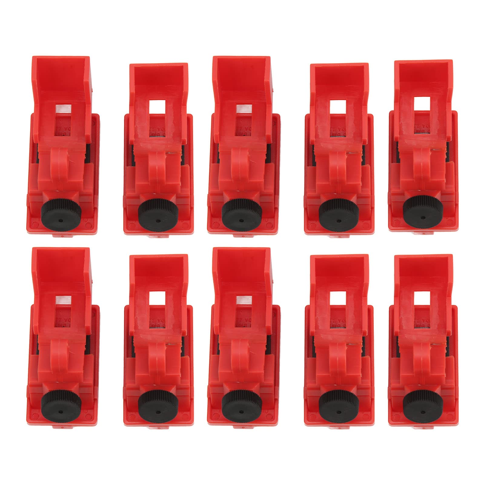 10PCS Circuit Breaker Lockout Device Clamp On Power Switch Lock Engineering Plastic Single Pole Breaker Lock Out Device for Less 16.5mm Handle