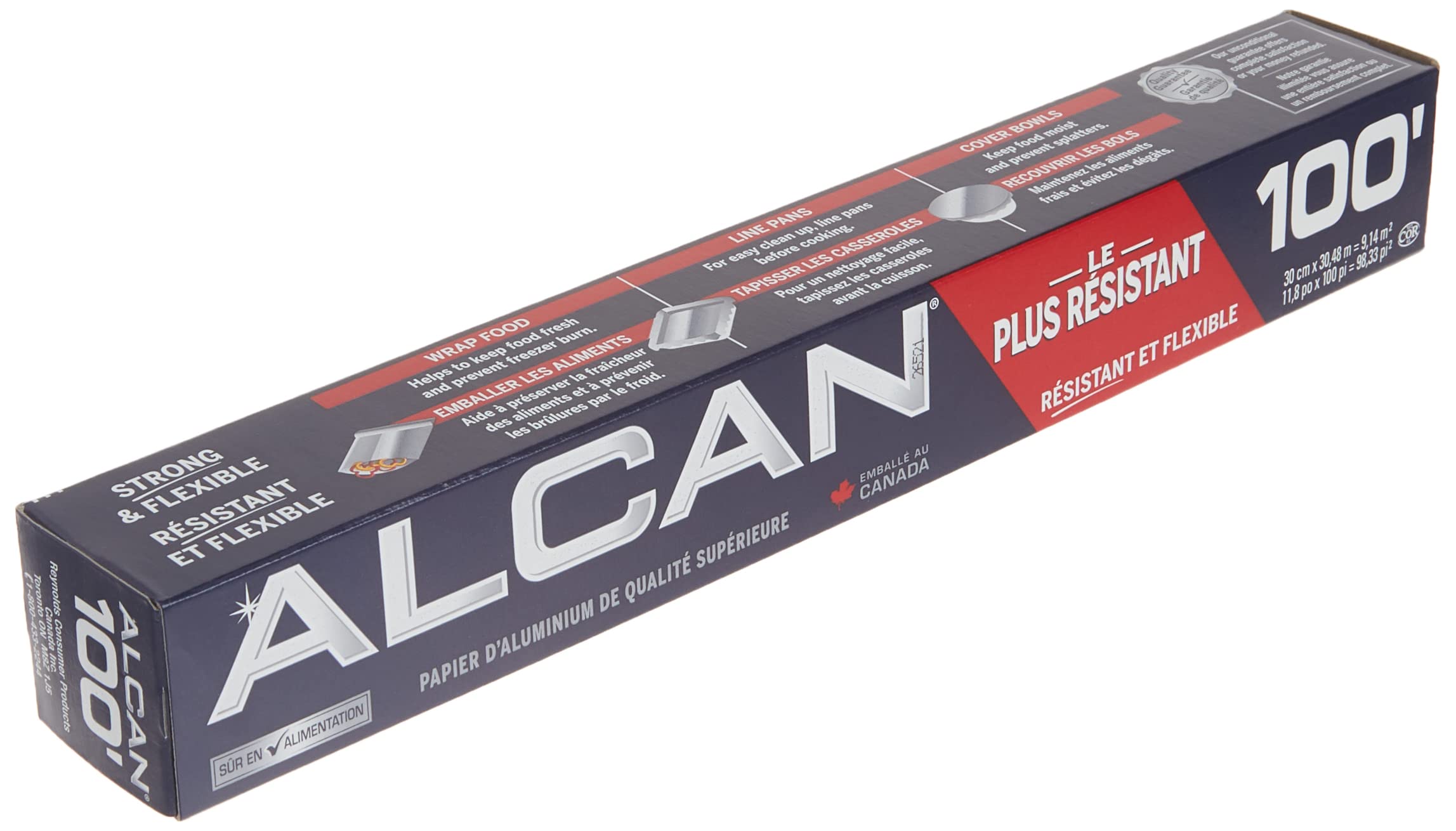 Alcan aluminum foil, 30 cm x 30.48 m, 3 Count