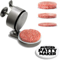 Hamburger Press Patty Maker - Adjustable 1/4lb to 3/4lb Burger Press Patty Maker with Patty Ejector - Adjustable Thickness for Burgers, Crab Cakes, and Sausage - Patty Paper Included