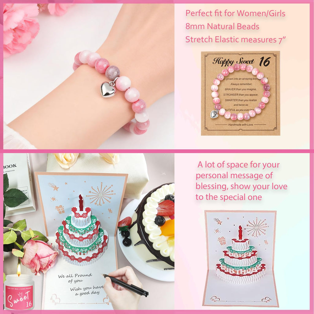 Sweet 16 Birthday Gifts for Girls, 16th Birthday Gifts Basket for Best Friends Female Sister Mom Wife Daughter Her Girlfriend Coworker Bestie