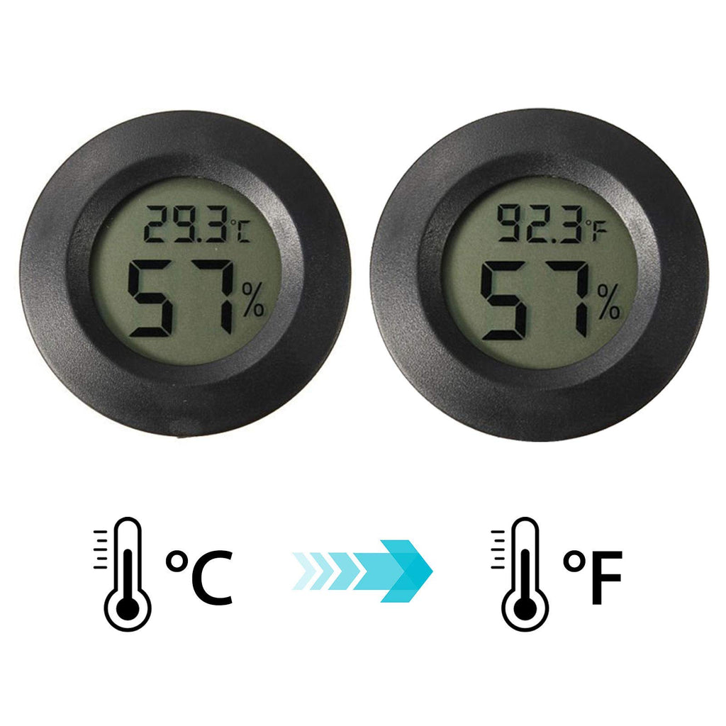 EEEkit 6-Pack Thermometer Hygrometer, Humidity Temperature Meter Gauge with LCD Monitor for Home Greenhouse Basement