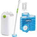 Disposable Toilet Brush with 24 Refills & Holder - Effortless Toilet Bowl Cleaner, Deep Cleaning Kit for Fresh and Tidy Bathroom Maintenance