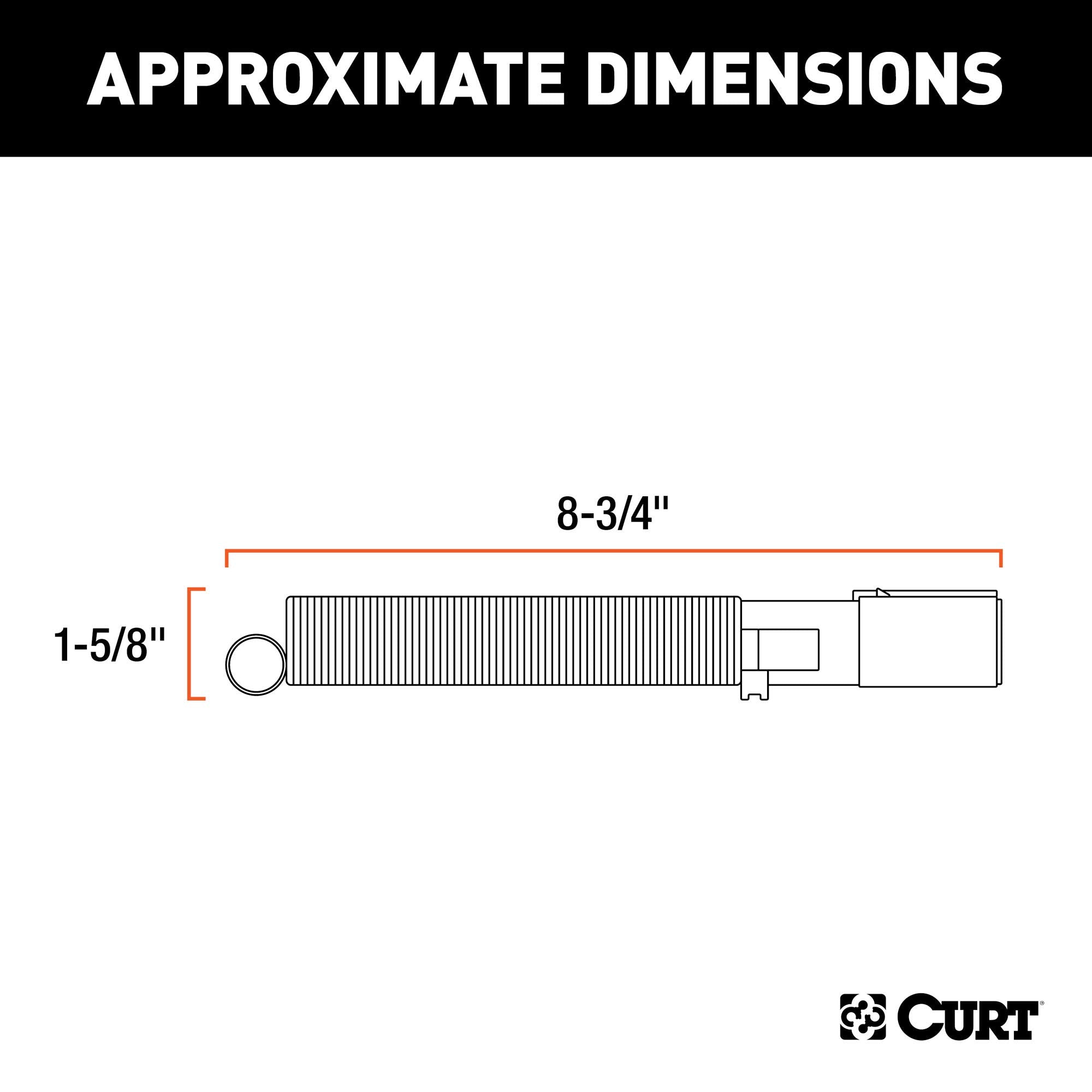 Curt Manufacturing 58180 7-Pole Die Cast Connector Trailer End With Spring