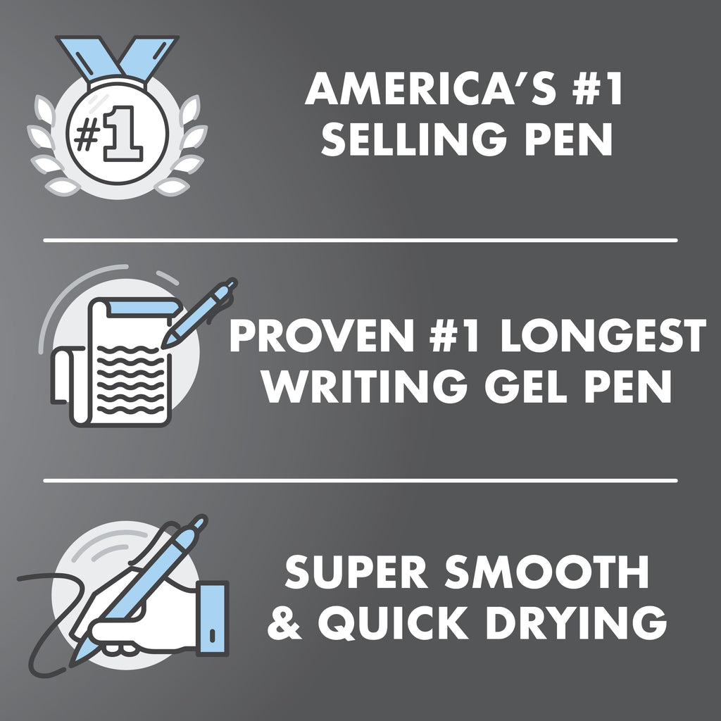 Pilot G2 Retractable Premium Gel Ink Roller Ball Pens, Fine Point, Black Ink, Dozen Box (31020)