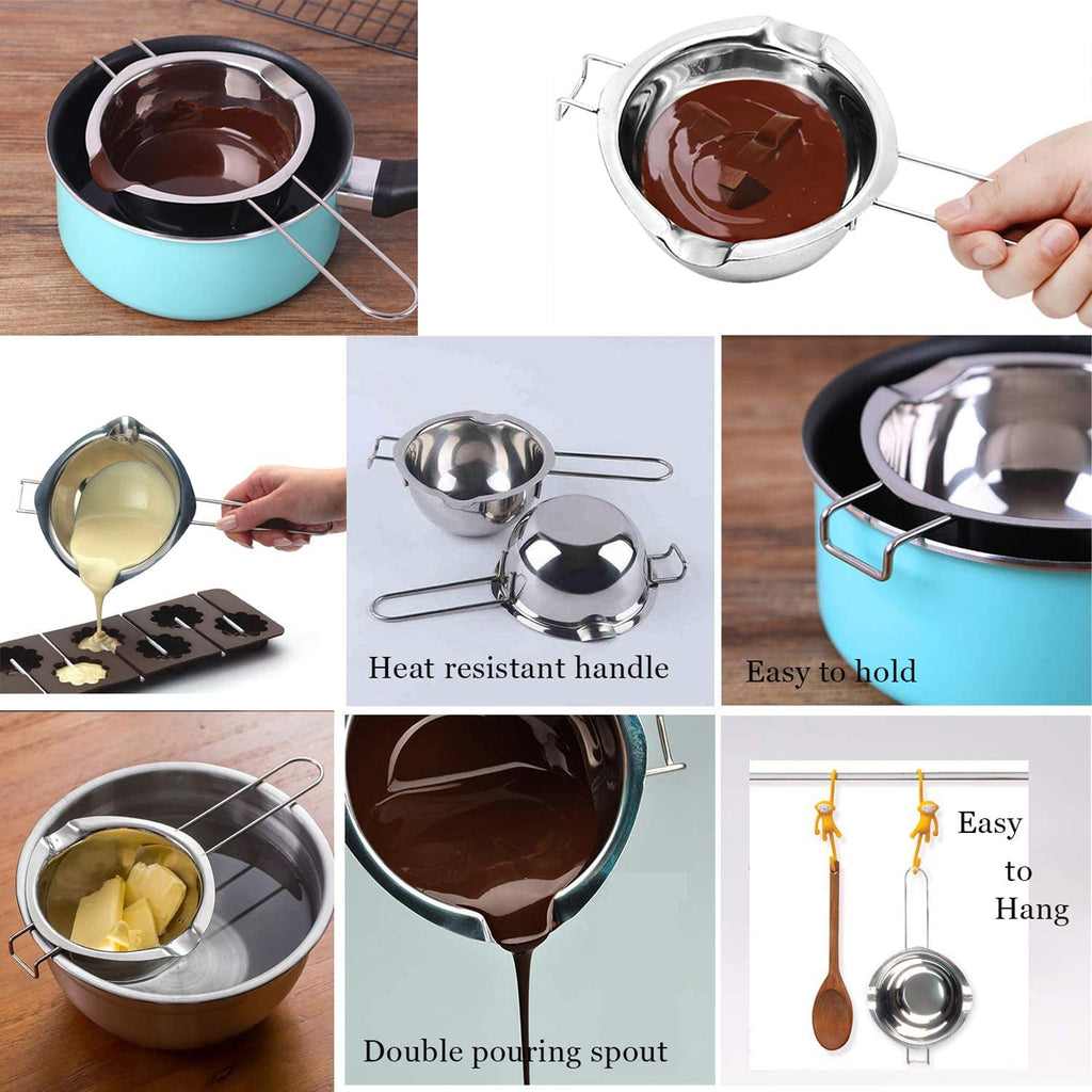 1000ML Melting Pot Stainless Steel - Double Boiler Pot for Melting Chocolate, Candy, Butter, Cheese and Candle Making