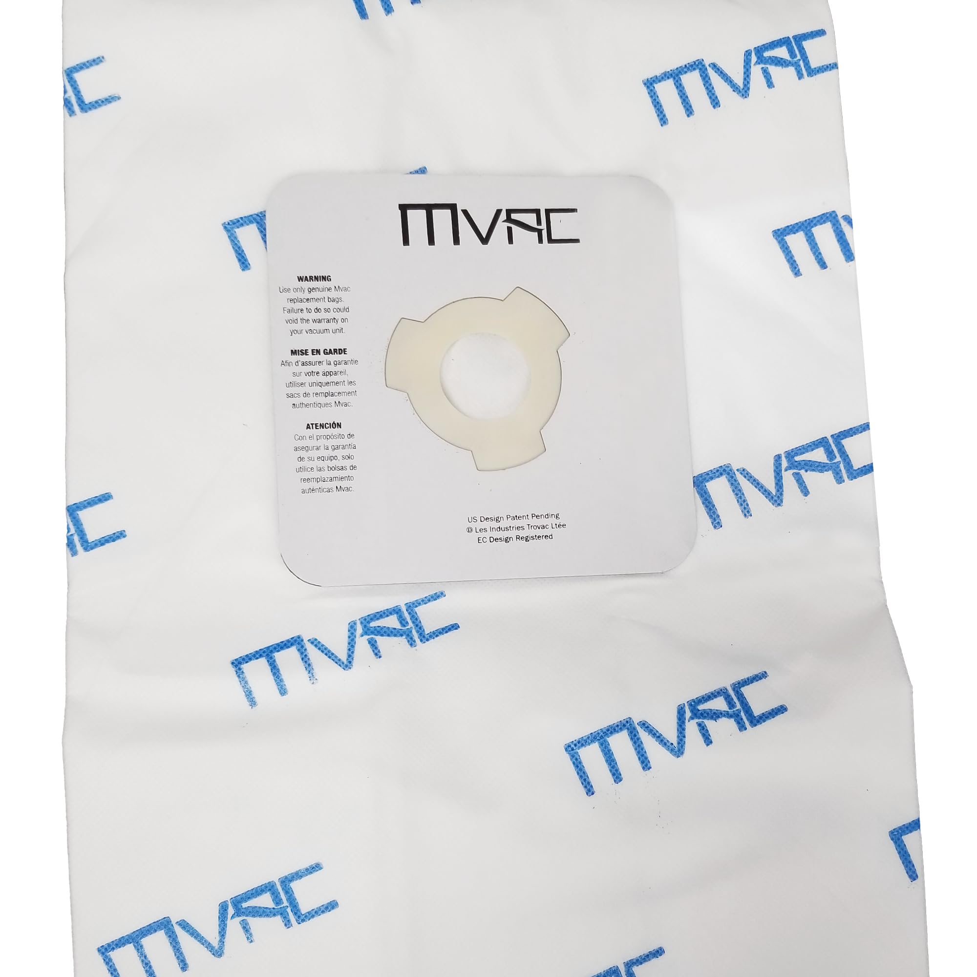 MVAC | TDSAC93M | High Efficiency Heavy Duty Central Vacuum Electrostatic Bags with 3 Notches | Set of 3 Bags | 20 L (5.3 GAL)