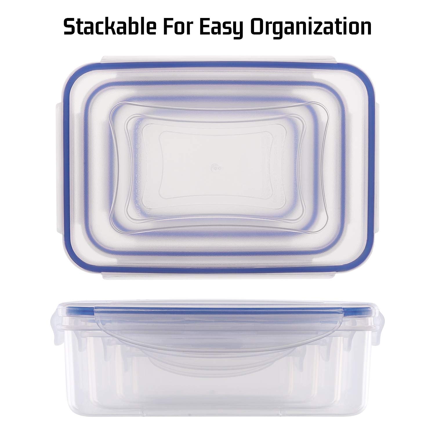 Food Storage Containers with Lids Airtight, Plastic Food Container Set, SIKITUT Airtight Storage Containers(8 Pack) for Home, Kitchen, Leak Proof, BPA-Free