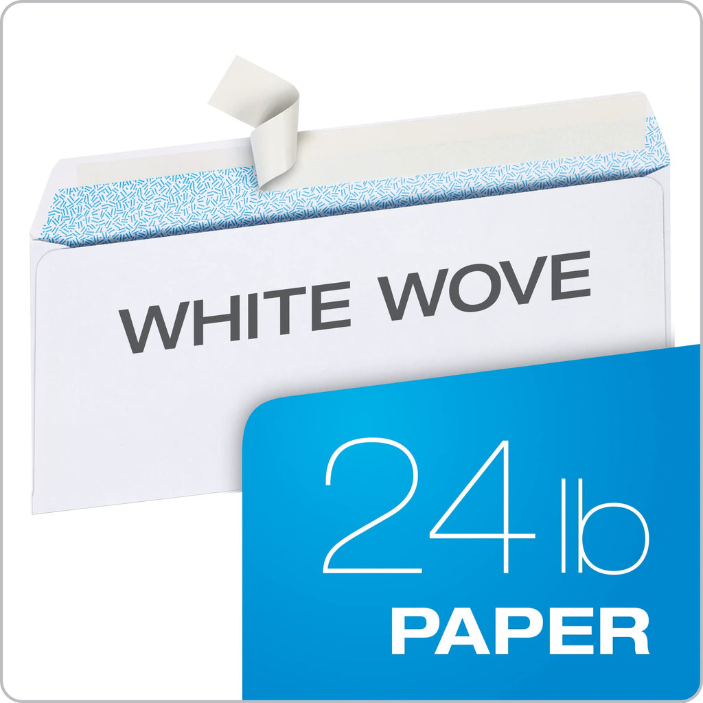 Columbian Envelopes, #10 Security, 500 Per Box, No Window, Release & Seal Self-Seal, White, 4-1/8" x 9-1/2", Security-Tinted Interior for Business and Personal Mailing