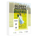 100 Sheets Glossy Photo Paper 8x10, Goefun 200GSM/54LB Inkjet Printer Paper for Dye Ink