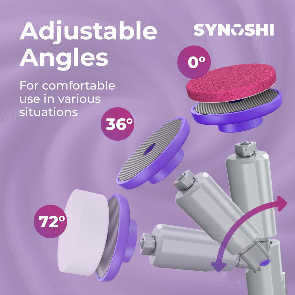 Synoshi PRO Electric Spin Scrubber Magic Melamine Sponge for Bathroom & Shower Cleaning Brush, Kitchen Brush Head For Power Scrubber - Set of 3 Magic Sponges