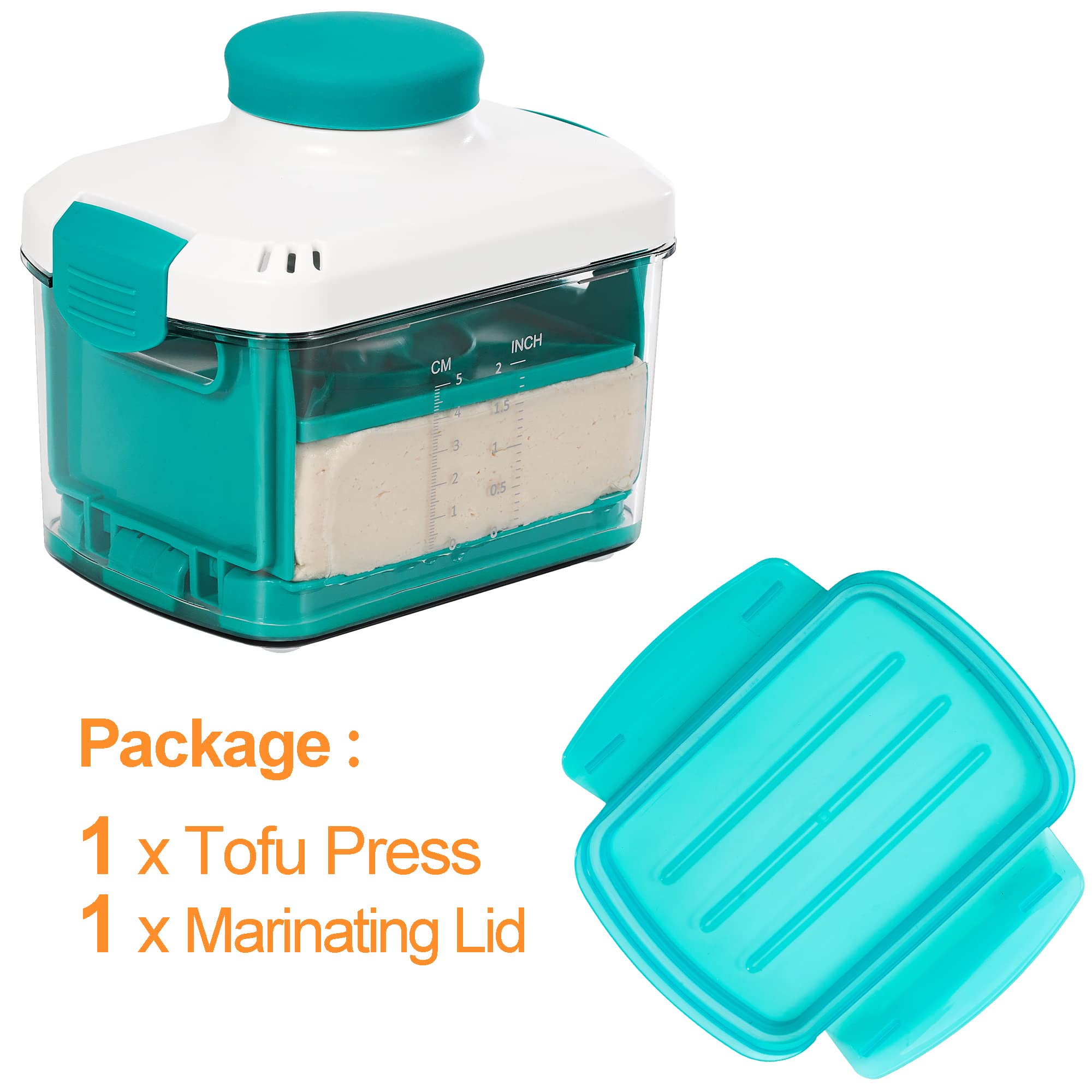 Noya Adjustable Tofu Press - Vegan Tofu Presser to Speed up Removing Water from Silken, Firm, and Extra Firm Tofu in 10-30mins Without Crack - Bpa Free